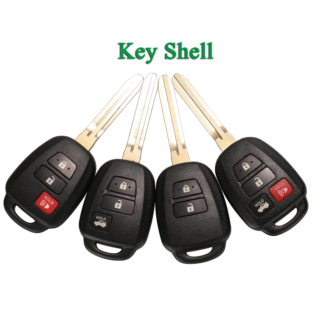 

Корпус выкидного ключа Jingyuqin с 2/3/4 кнопками для Toyota Corolla RAV4 Camry Prius 2012-2017, лезвие TOY43