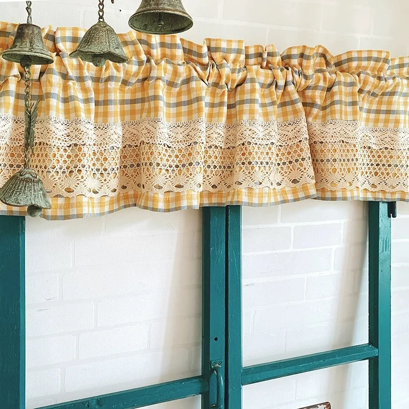 

Countryside mostly use small door cabinet curtains vintage pastoral short half curtains coffee curtains