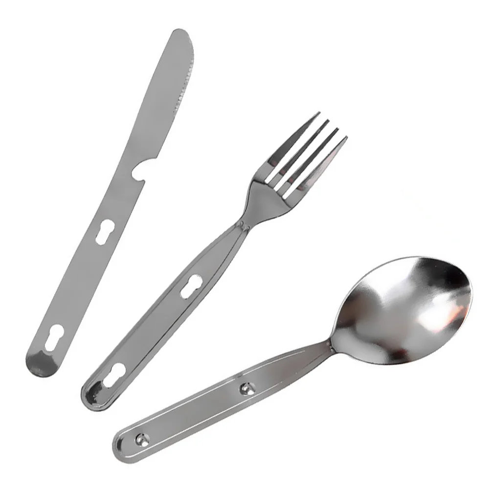 

Picnic Tableware Camping Spoon Fork Climbing Outdoor Cutlery Rust-free Utensils Folding Spoons Stainless Steel