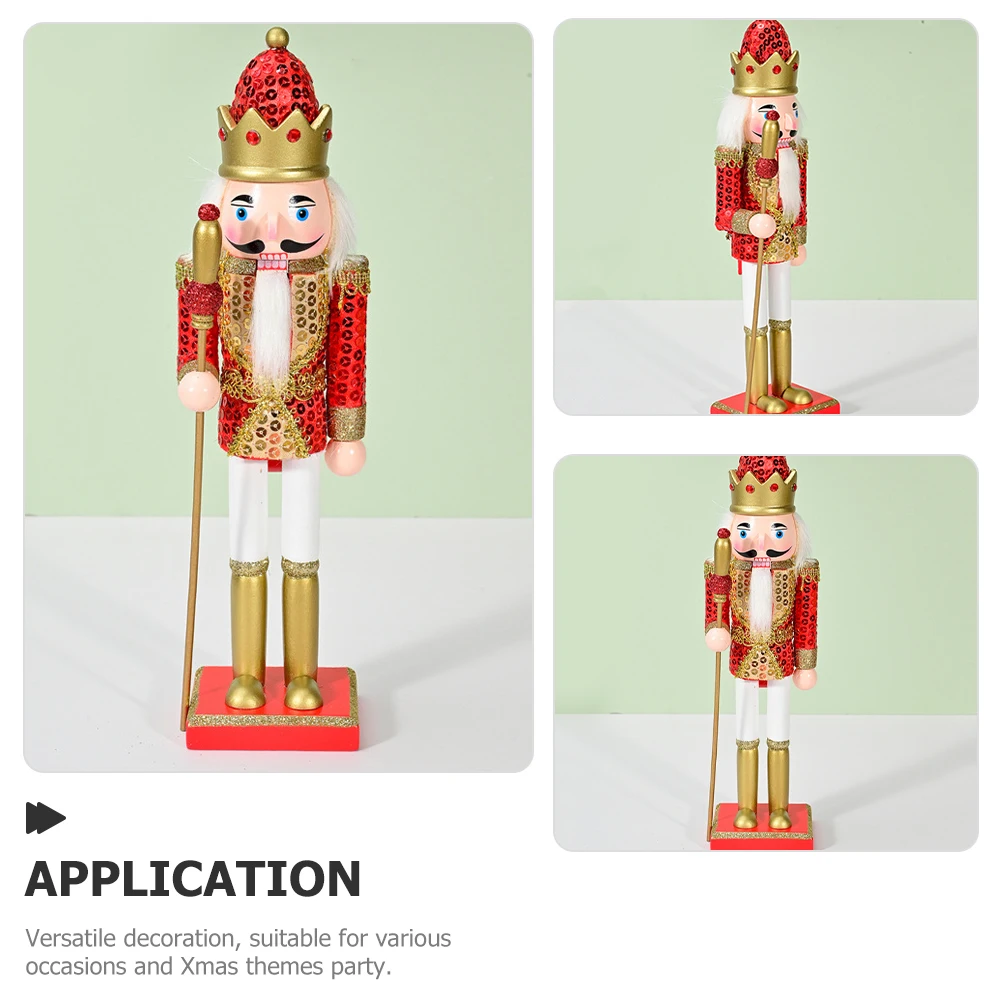 

Xmas Nutcracker Wooden Soldier Traditional Unique Decorative Craft Easy Carry Store Christmas Party Home Decoration