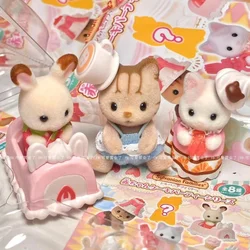 Original Sylvanian Families Anime Figures Forest Animals Cake Dress Up Baby Doll Figrues Room Ornaments Families Toys Gift