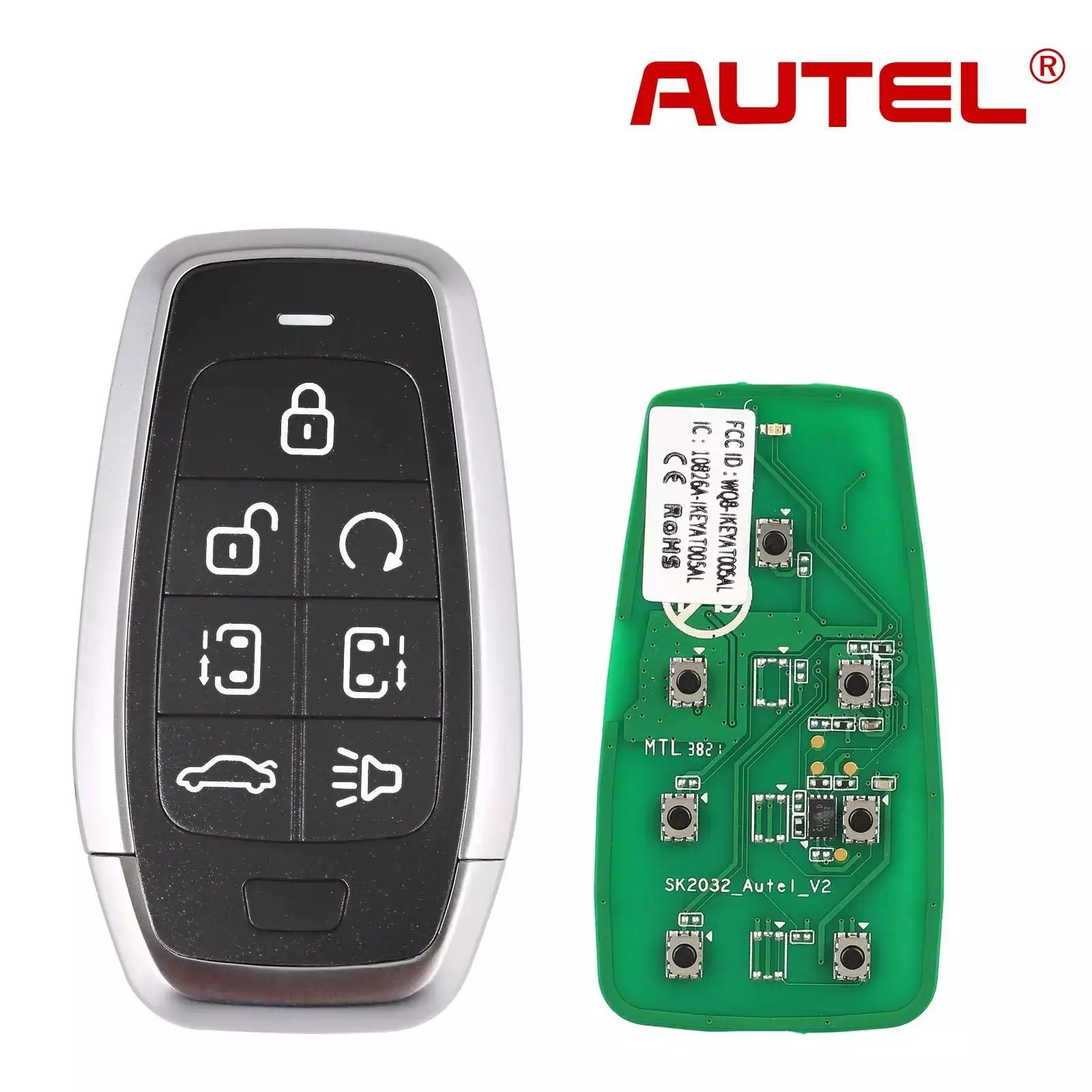 1PCS Autel Ikey IKEYAT007AL AT007AL KM100 IM508 IM608 용 Autel 스마트 키를위한 독립 범용 스마트 원격 키 7 버튼