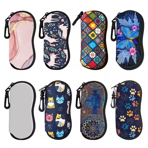 Unisex Glasses Box Fashion Reading Glasses Case Diving Material Glasses Case Student Anti Fall Sunglasses Bag Eyewear Protector