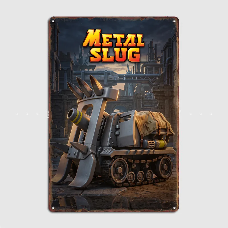 Metal Slug Tank Digital Art Poster Metal Sign Bedroom Indoor Outdoor Home Decor Bar Custom Posters Wall Room Decorations