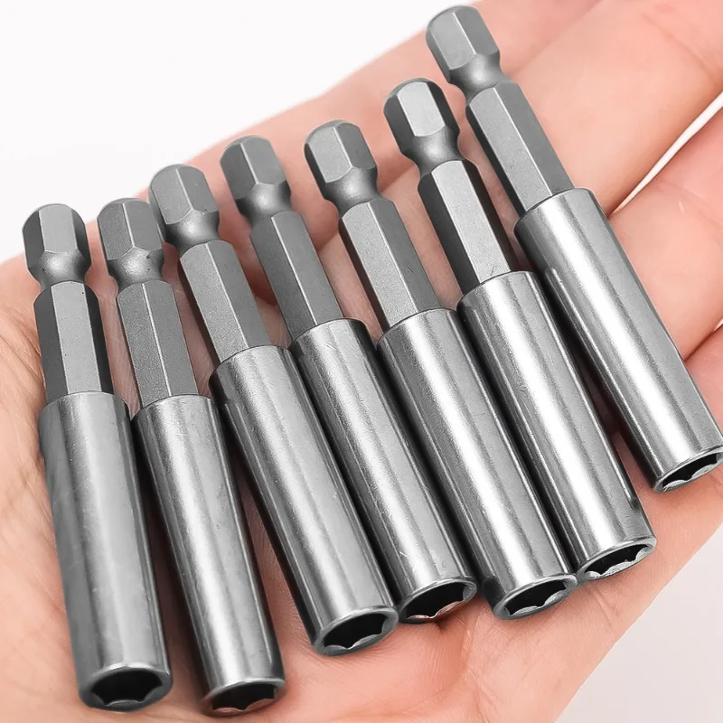 Magnetic Screwdriver Extension Carbon Steel Screwdrivers Holder Hexagonal Handle Extended Connecting Rod Power Tools Accessories