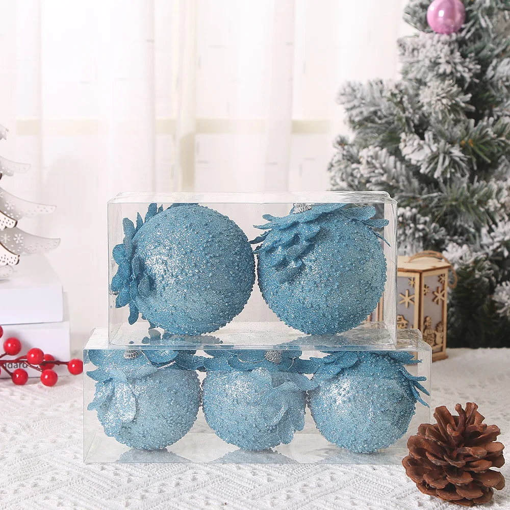 Creative Plastic Ball Christmas Ornaments Set, Hanging Bauble Pendants, Xmas Decor for Home, New Year