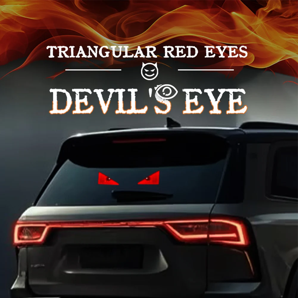 1 Pair Car Eyes LED Light Car LED Window Light USB  Demon Eye Decorative Light Kaziran Big Eyes, Personalized Decor Triangle Eye