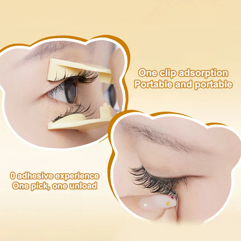 Ciglia magnetiche calde Set 1 paio riutilizzabili Nessuna colla necessaria Ciglia finte con pinzette magnetiche Strumento per trucco ciglia finte ricci