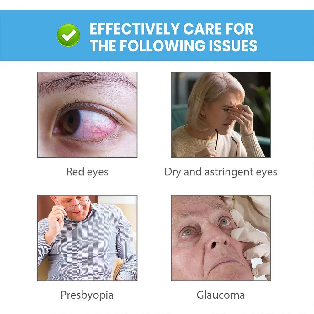 New Presbyopia VisionRestore Eye Drops Cleanning Eyes Eye Massage Relieves Care Itching Relax Removal Fatigue Discomfort