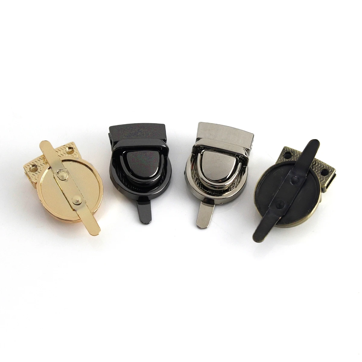 1piece Metal Bag Press Push Lock Tongue Lock Spring Snap Bag Closure Clasp Buckle for Bag Parts Handbag DIY Hardware Accessory