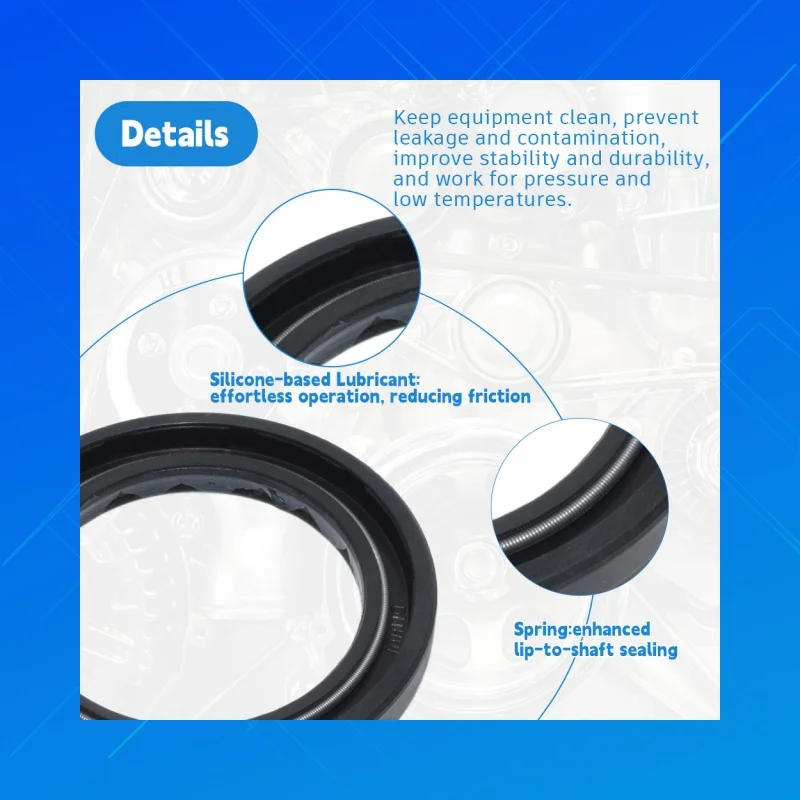 High‑Pressure BAFSL1SF EPDM Oil Seal 40×55×6/5.5mm DMHUI Rotary Lip Seal Fit for Rexroth A2FO56/63 A2FE56/63 Linde HMF50 Compone