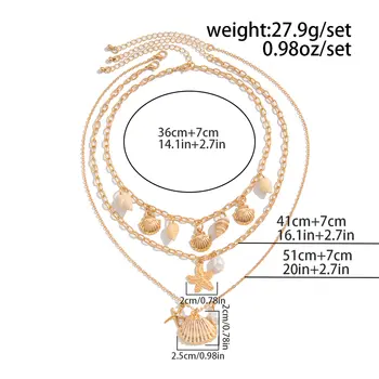 波西米亞風多層項鍊套裝,搭配綠松石珠子和羽毛吊墜,部落風個性飾品,適合女性和女孩佩戴 8 最佳銷售 波西米亞風首飾 - №5