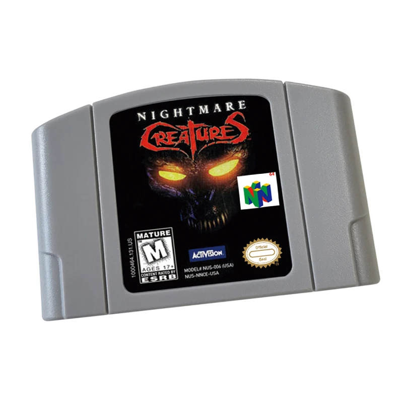 N64 Game Card Cartridge Console US  And EU Version-Nightmare Creatures