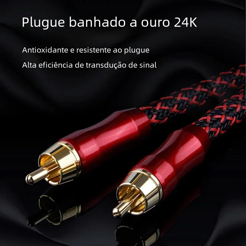 YYAUDIO 4N OFC 75 Ohm Hifi Digitales Koaxial-Audio-Video-RCA-Kabel Hi-End-RCA-Stecker-Subwoofer-Audiokabel 1 m 2 m 3 m 5 m 8 m 10 m