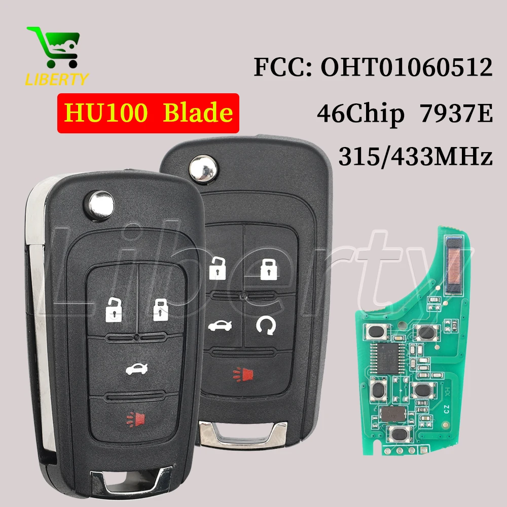 

Liberty 10 шт. OHT01060512 откидной дистанционный автомобильный брелок 2/3/4/5BT ID46 315/433 МГц для Chevrolet Cruze Camaro Malibu Sonic Opel GMC