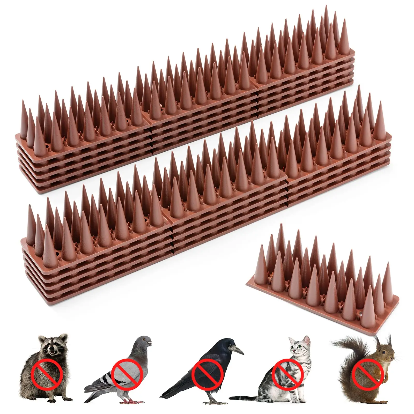 

Bird Spikes Squirrel Raccoon Pigeon Cat Animal Deterrent Spikes for Outside Anti Bird Defender Spikes Outdoor to Keep Birds Away