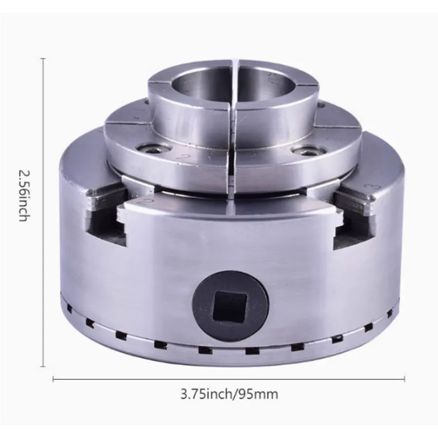 Woodworking chuck, wood rotary lathe, 4-inch 5-inch self centering linkage umbrella tooth four jaw ordinary precision chuck M33