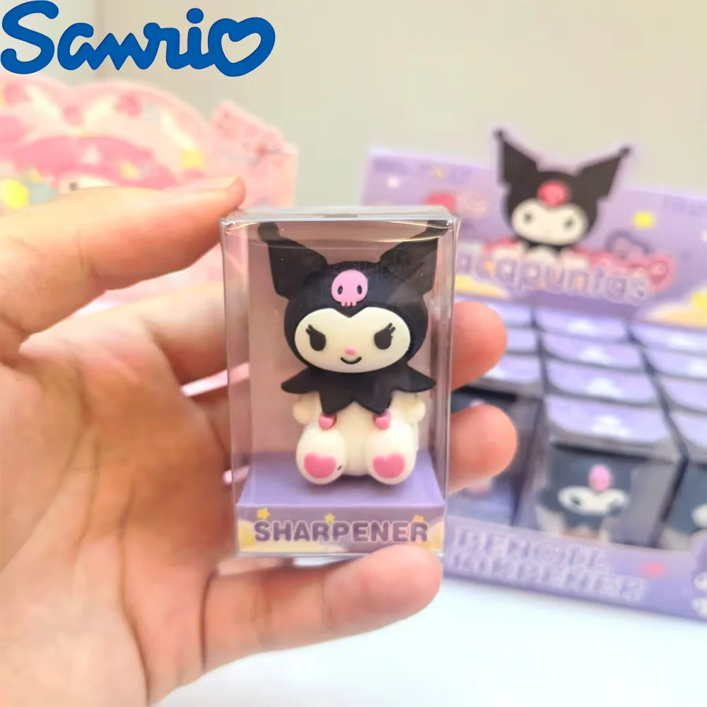 Sanrio Kuromi Pencil Sharpener Cutter Single Hole Plastic Sharpener Sharpening