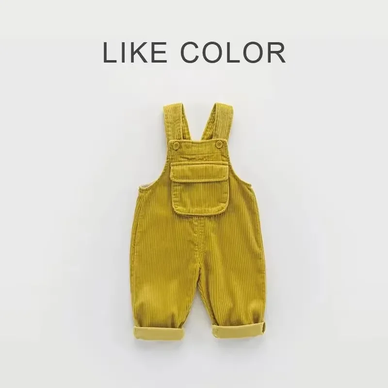 Children\'s Overalls Spring Autumn New Styles Casual Comfortable One-piece Pants Boys Girls Korean Style Corduroy Pants