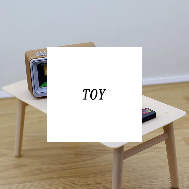 1/12 أثاث بيت الدمى المصغر، نموذج وحدة تحكم ألعاب التلفزيون المذكور، عرض مشهد غرفة المعيشة، ملحقات ألعاب الدمى #1