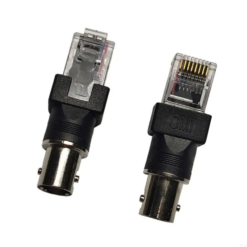 BNC FEMAL DER RJ45 MALE -Konverter Adapter BNC RJ45 Koaxial Coax Connectors 77JC