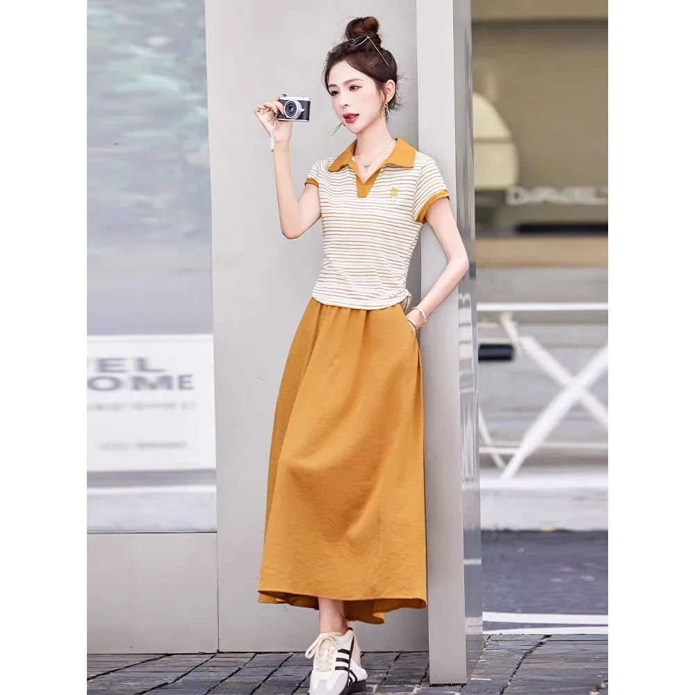 Faionable Baumwolle Leinen Set Damen Sommer Neue Casual Dr Kleine Größe Dr Taille Cinched Leinen Zweiteilige Set irt