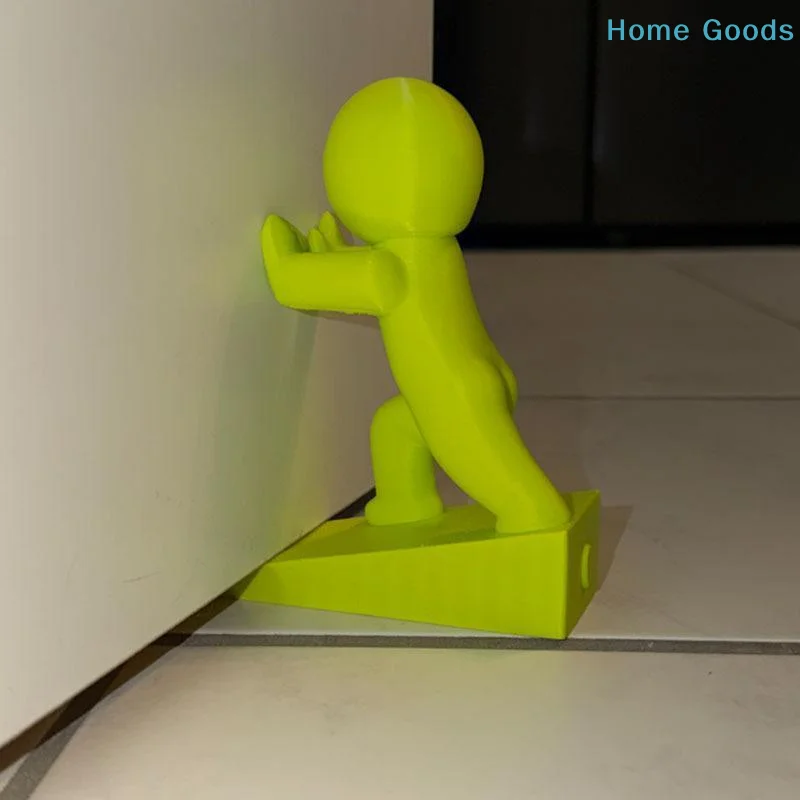 preferred1PC Cute Pushing Man Shaped Door Stopper Non Slip Base Durable Build Suitable For Home Office Bedroom Useproduct