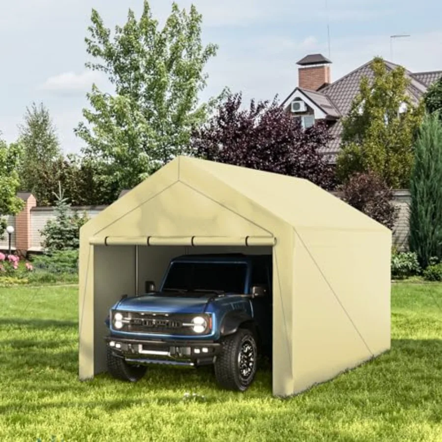 

Сверхмощный навес размером 10x20 футов со съемными боковыми стенками для защиты от любых погоды: идеальный навес для хранения на открытом воздухе для Automobi