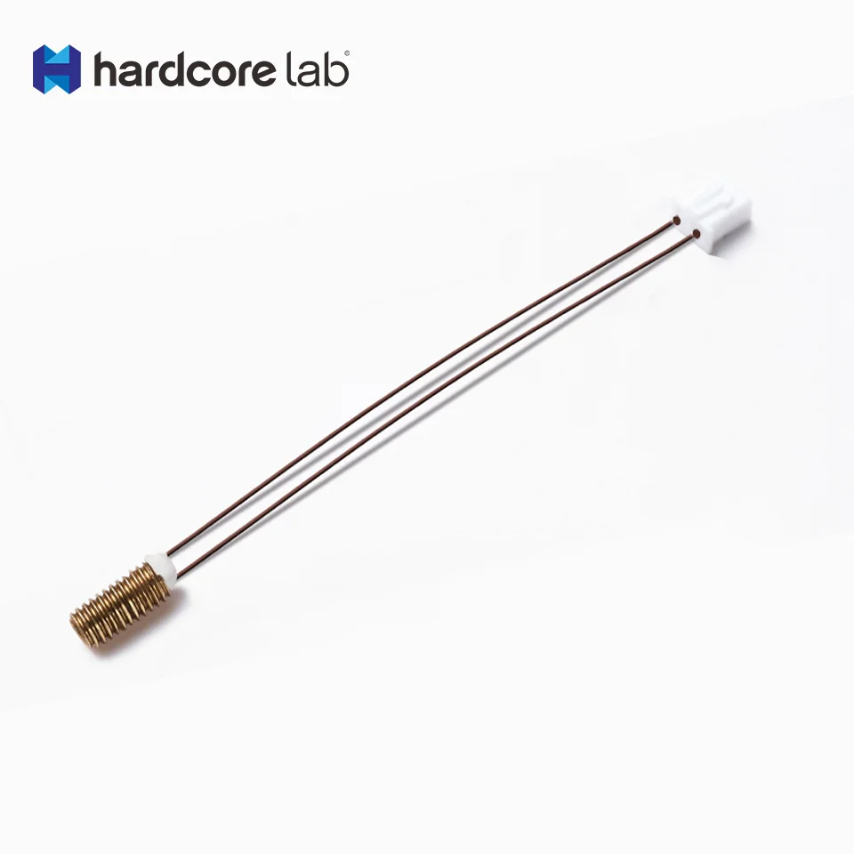 Hardcore Lab M3 Stud Screw-In Thermistor Cartridge 100K NTC 3950 1% for 3D Printer Extruder Mk8 V6 Volcano CR10 M3 Hotend