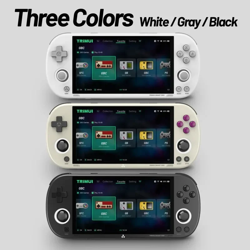 Gift Trimui Smart Pro Handheld Game Console 4.96''IPS Screen Linux System Joystick RGB Lighting Smartpro Retro Video Game Player