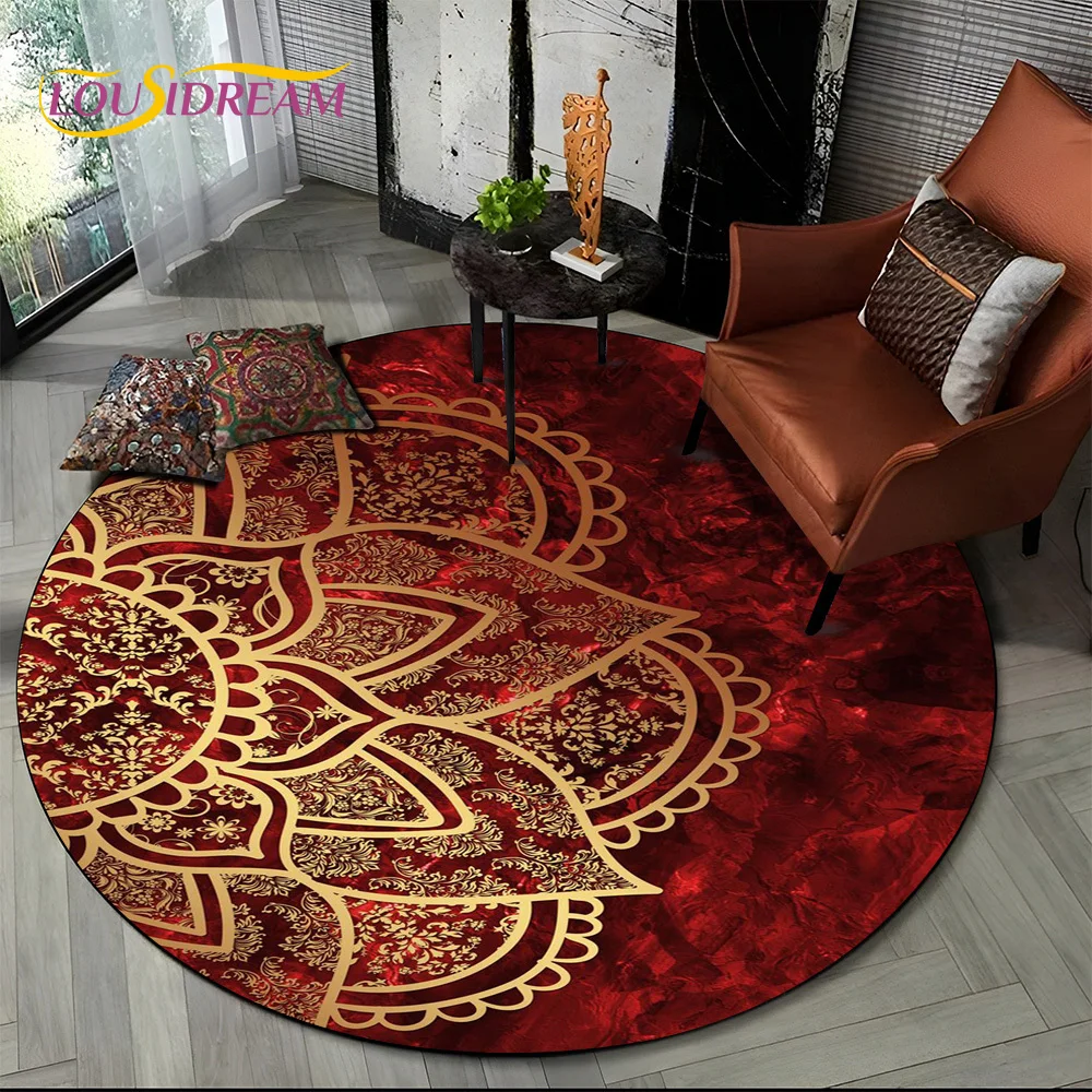 

3D Meditation Mandala Bohemia nature Spirit Yoga Round Carpet Rug for Living Room Bedroom Child Decor,Pet Area Rug Non-slip Mat