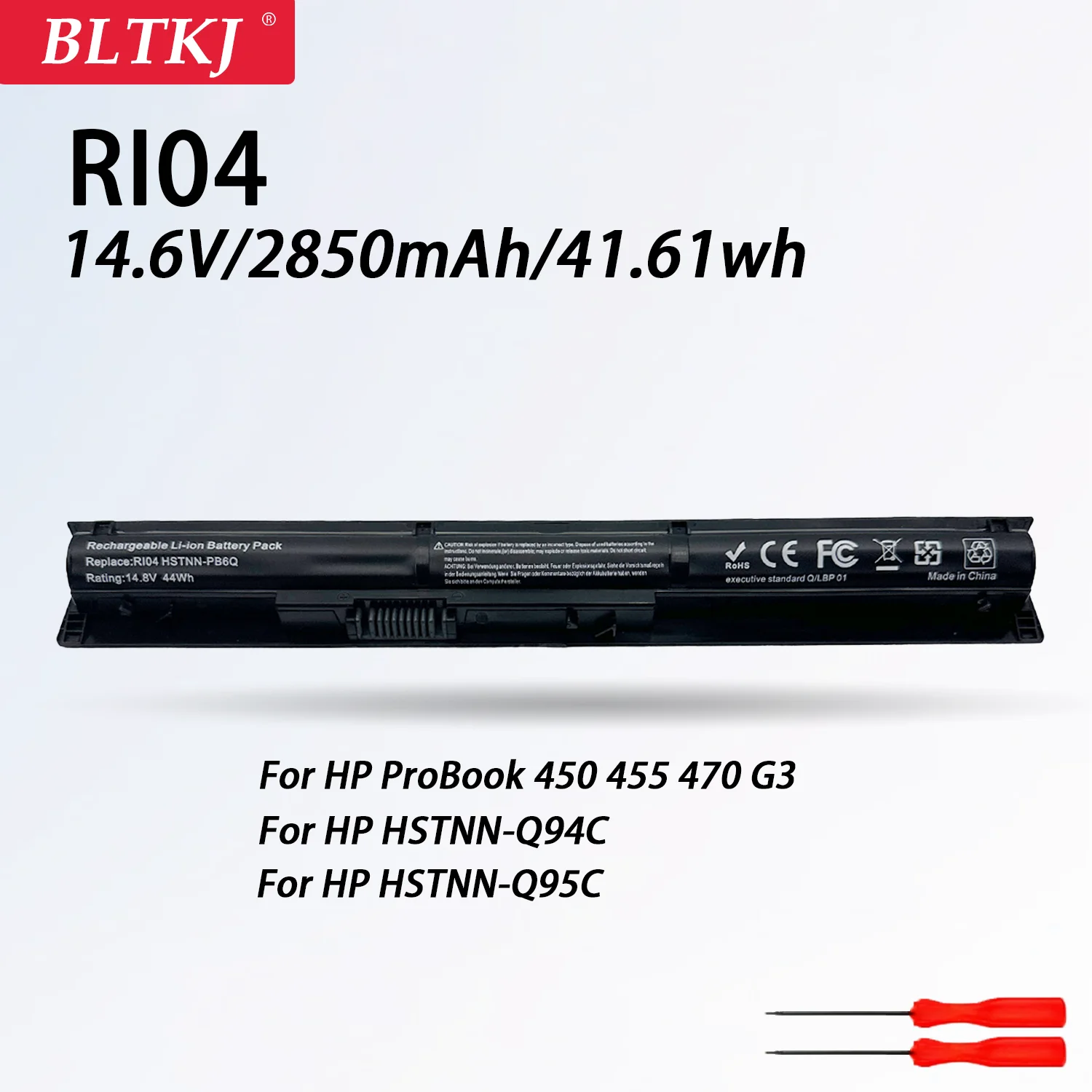 RI04 Battery For HP Probook 450 455 470 G3 G4 For HSTNN-Q94C Q95C Q97C RI04XL HSTNN-DB7B PB6Q DB8O LB6Z 811063-421