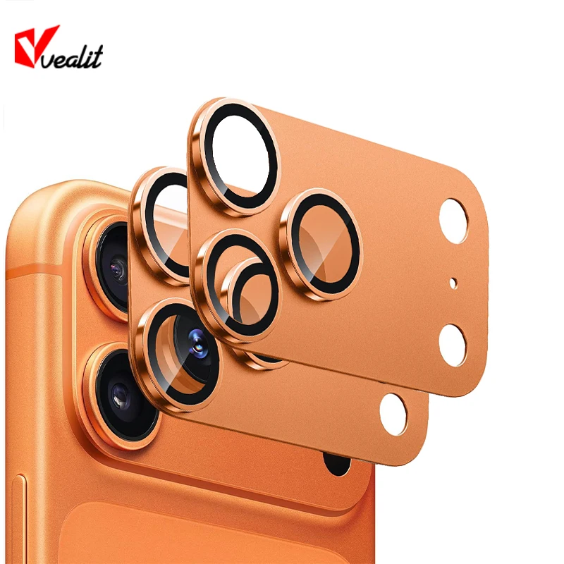 

1/2pcs Armor Metal Ring Camera Lens Protector For iPhone 17 Pro Max Lens Protective Glass for iPhone17Pro Camera Glass Case Cap