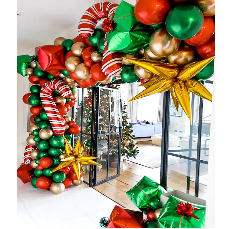

1Pack Christmas Foil Balloons 3D Xmas Tree Elk Balloon Christmas Theme Party Decoration Ball Navidad 2023 New Year Globos