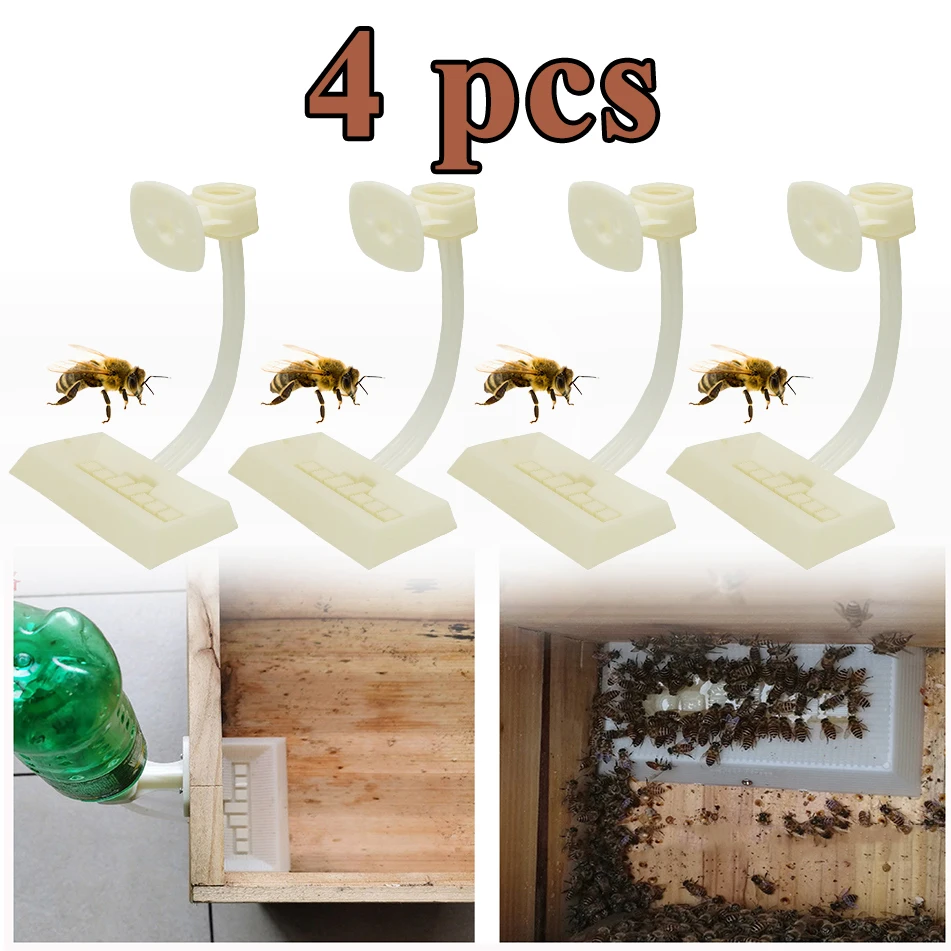 Mangeoire automatique pour abeilles de 28 mm, sans déballage nécessaire, alimentation automatique au sucre pour ruche extérieure, anti-évasion des abeilles, pour l'apiculture, 4 pièces/10 pièces