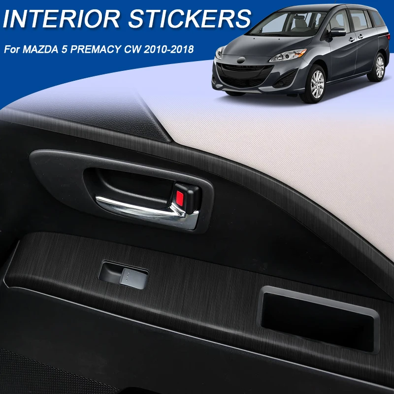 

Автомобильная карбоновая внутренняя наклейка для MAZDA 5 PREMACY CW 2010-2018, авто оконная подъемная панель, наклейка, защитная пленка для двери, аксессуар