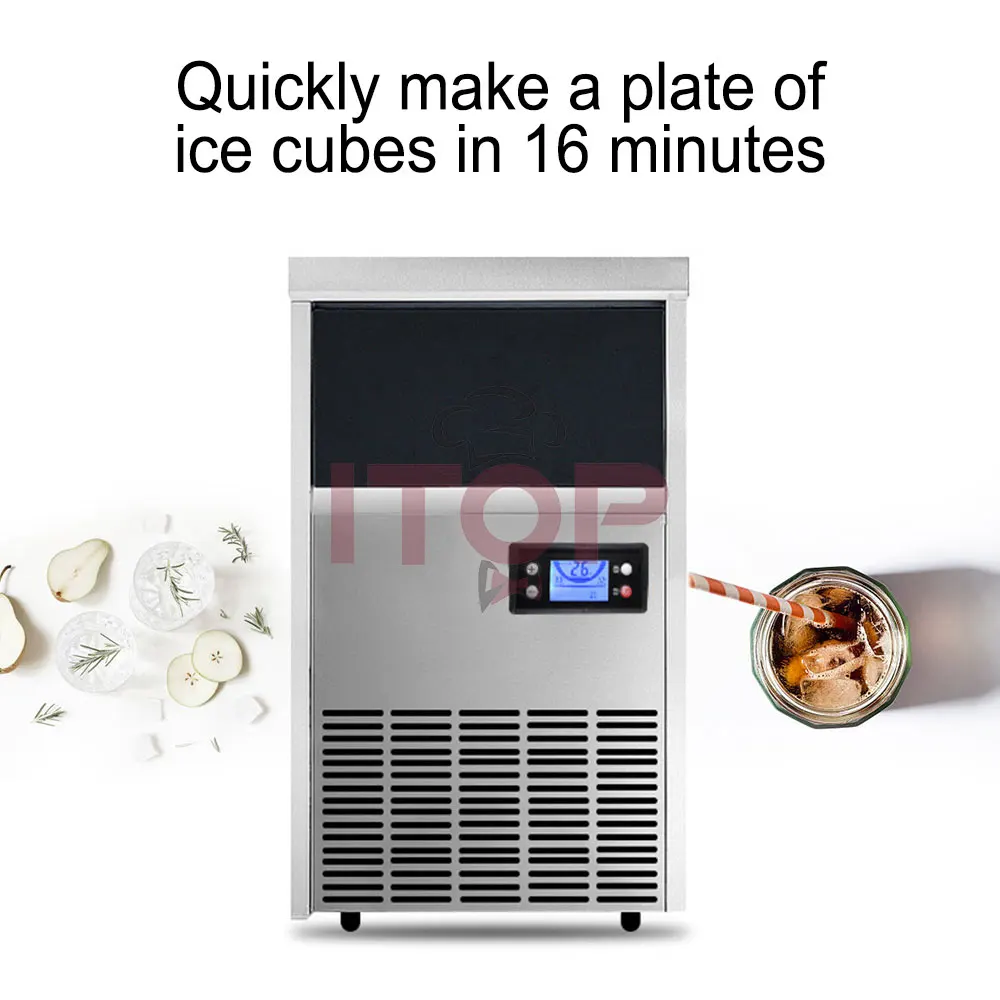 Best-Selling Commercial Ice Maker Making Equipment Industrial Ice Maker 45Kg Ice Cube Machine In Stock For Sale Ce Certificate