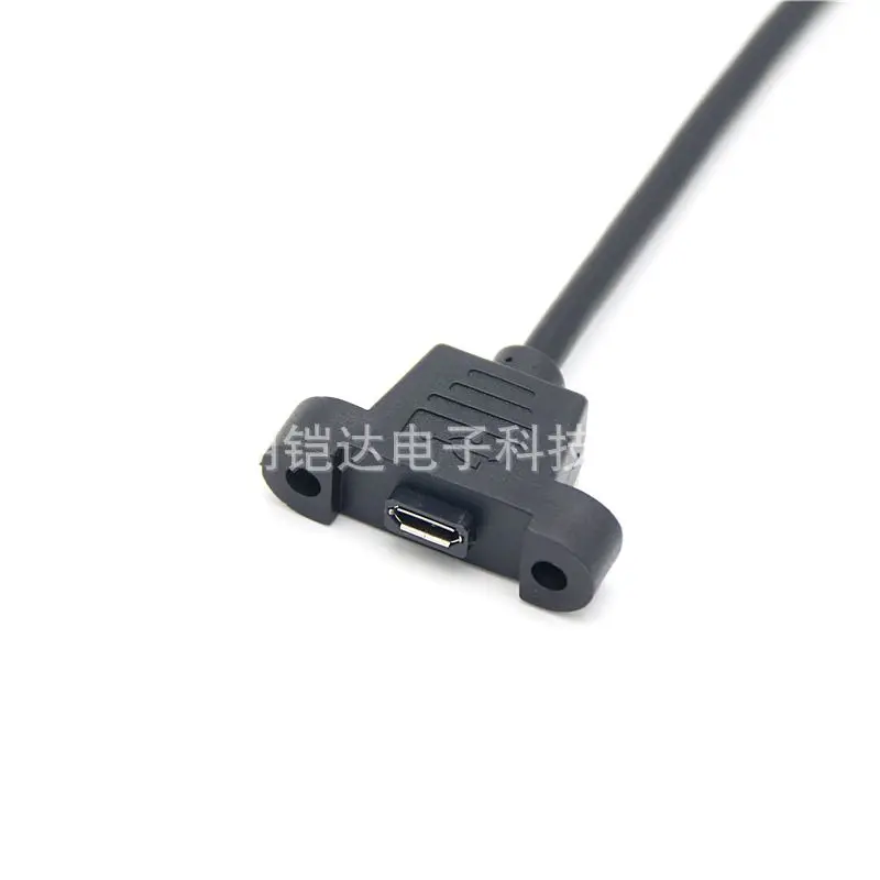 30 cm 50 cm Micro USB Verlengkabel Met Oren en Schroefgaten Voor Android Telefoons Micro USB Man-vrouw gebogen Datakabel