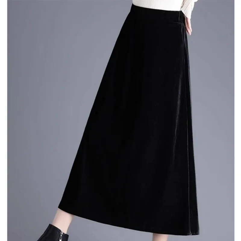 

Skirt Women Spring Autumn New Style High-waisted Slim Umbrella Skirt A-line Long Skirt