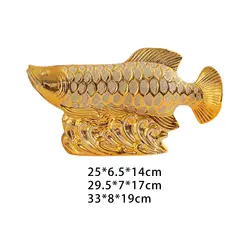 Modern Fish Statue Handicraft Porcelain Figurine for Tabletop Office Decor