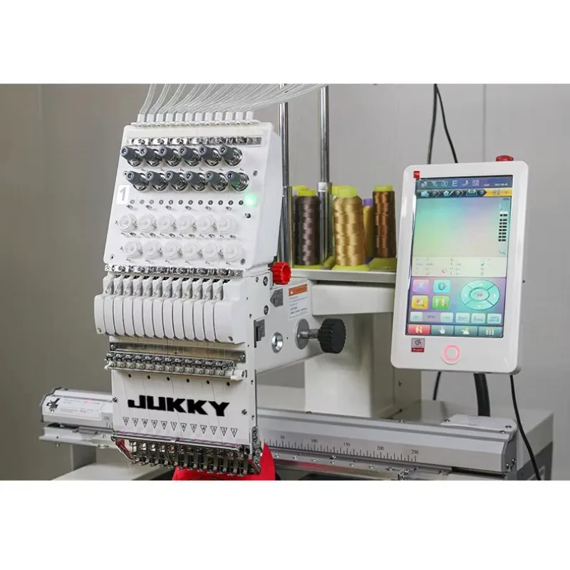 ماكينة تطريز محوسبة أوتوماتيكية برأس واحد من JUKKY 1201 مناسبة لتطريز قبعة المصنع مع ملحقات مجانية #3