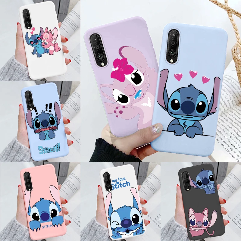 For Honor X9c 9C Y7P Huawei Y6 Y6S Y9 Y6 Y7 Prime 8A 9 Plus P40 Lite E P30 Pro 20 4G Cute Stitch Cartoon Luxury Soft Phone Case