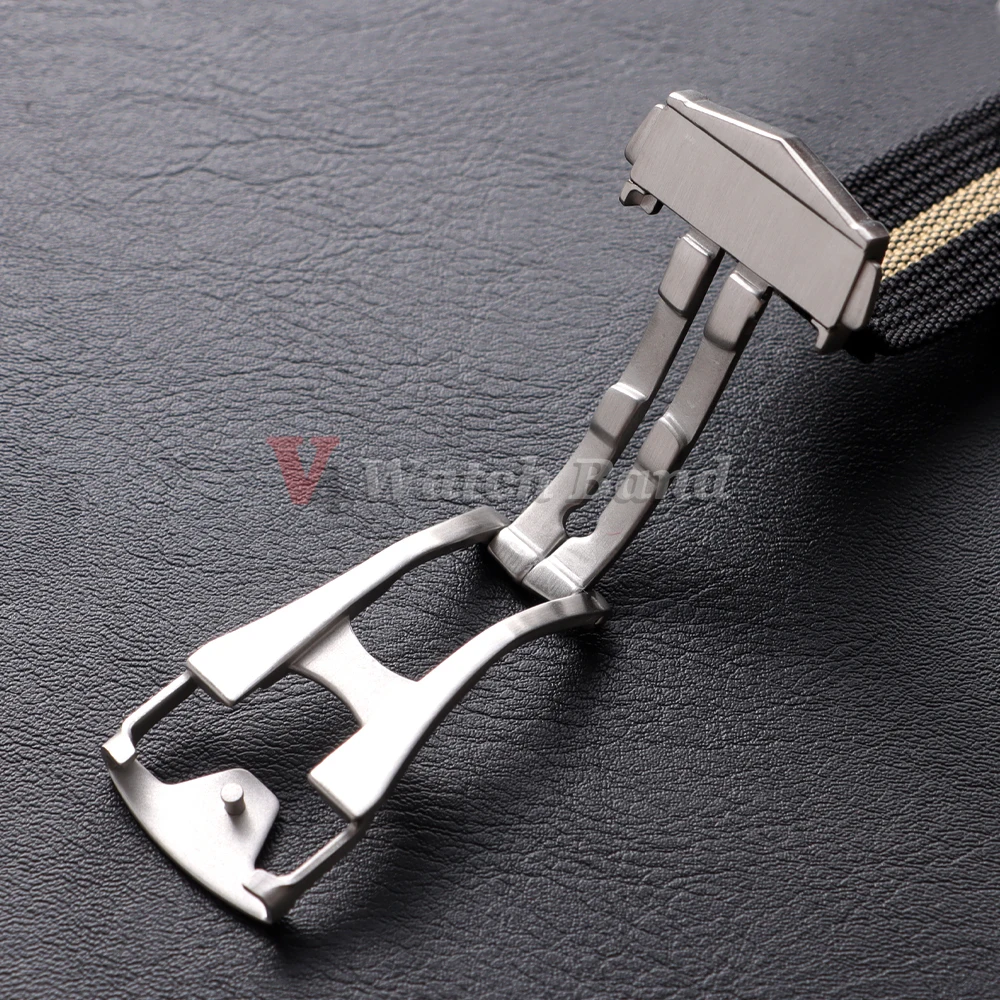 For Omega for Swatch for Moonswatch Canvas Nylon Watch Strap 20mm for Seiko Sport Waterproof Watchband Brushed Folding Buckle