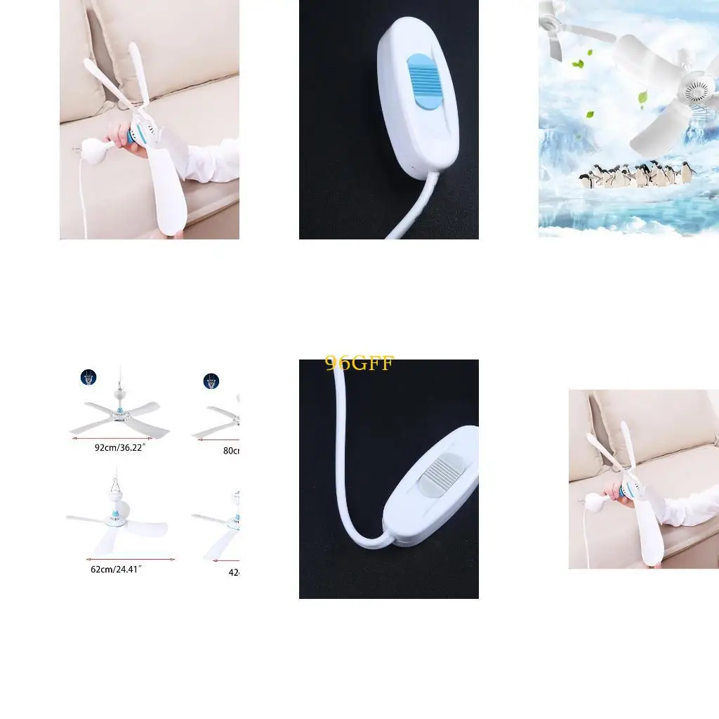 

96GF 4 лезвия мини-потолочный вентилятор 220V подвесной вентилятор Диаматер 42/62/80/92см 16,5-36 дюйма