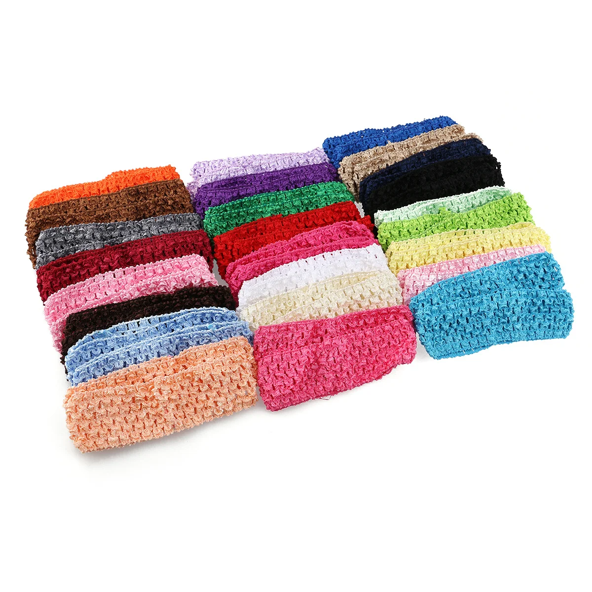 

50Pcs Baby Headbands 25 Colors Elastic Crochet Hair Bands for Infant Toddler Girls Soft Stretchy Hair Accessories Newborn to