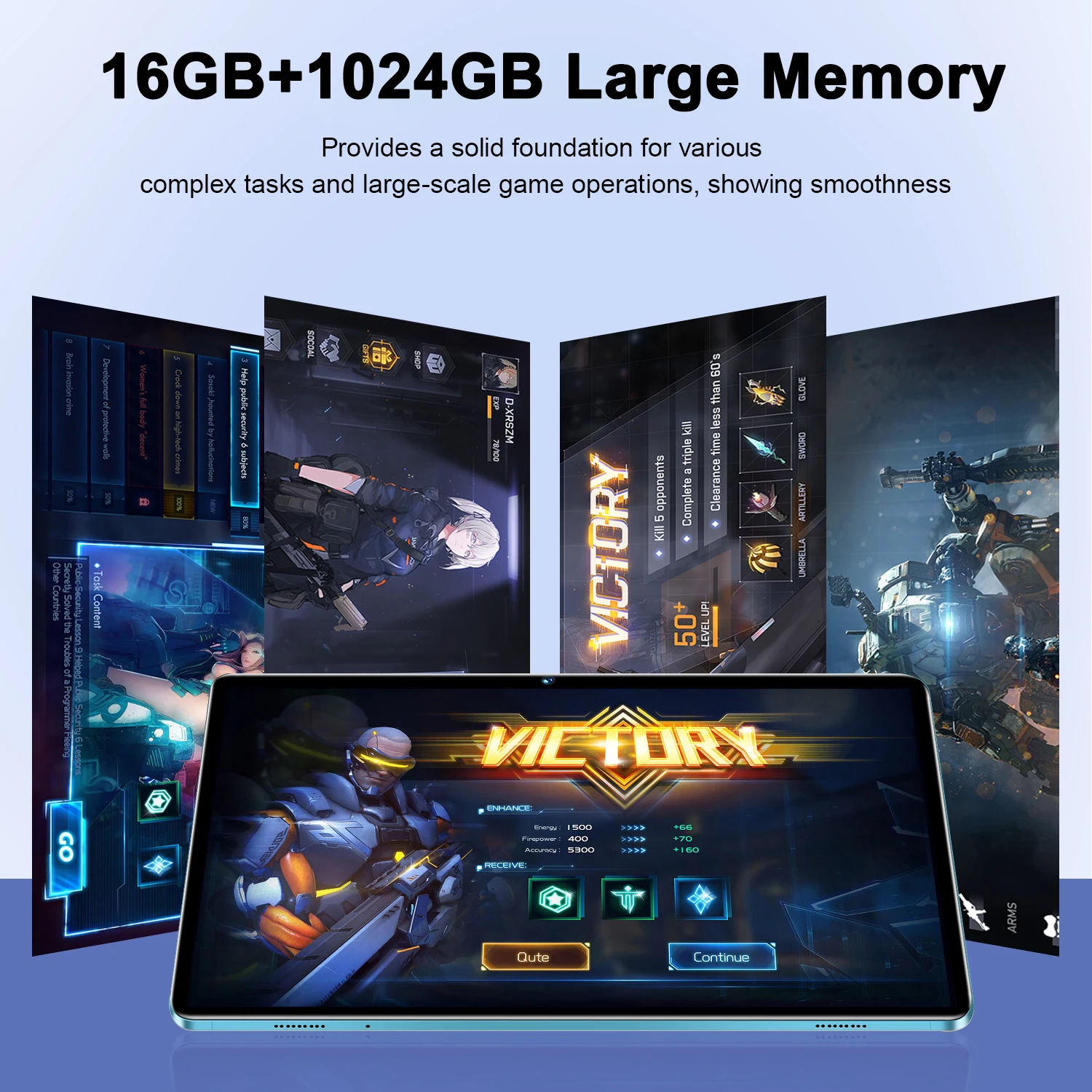 Original Tablet 10 Pro 10.1-inch HD Display 8GB+256GB Android 11 Face Unlocked 6000mAh Large-capacity Battery Snapdragon 860