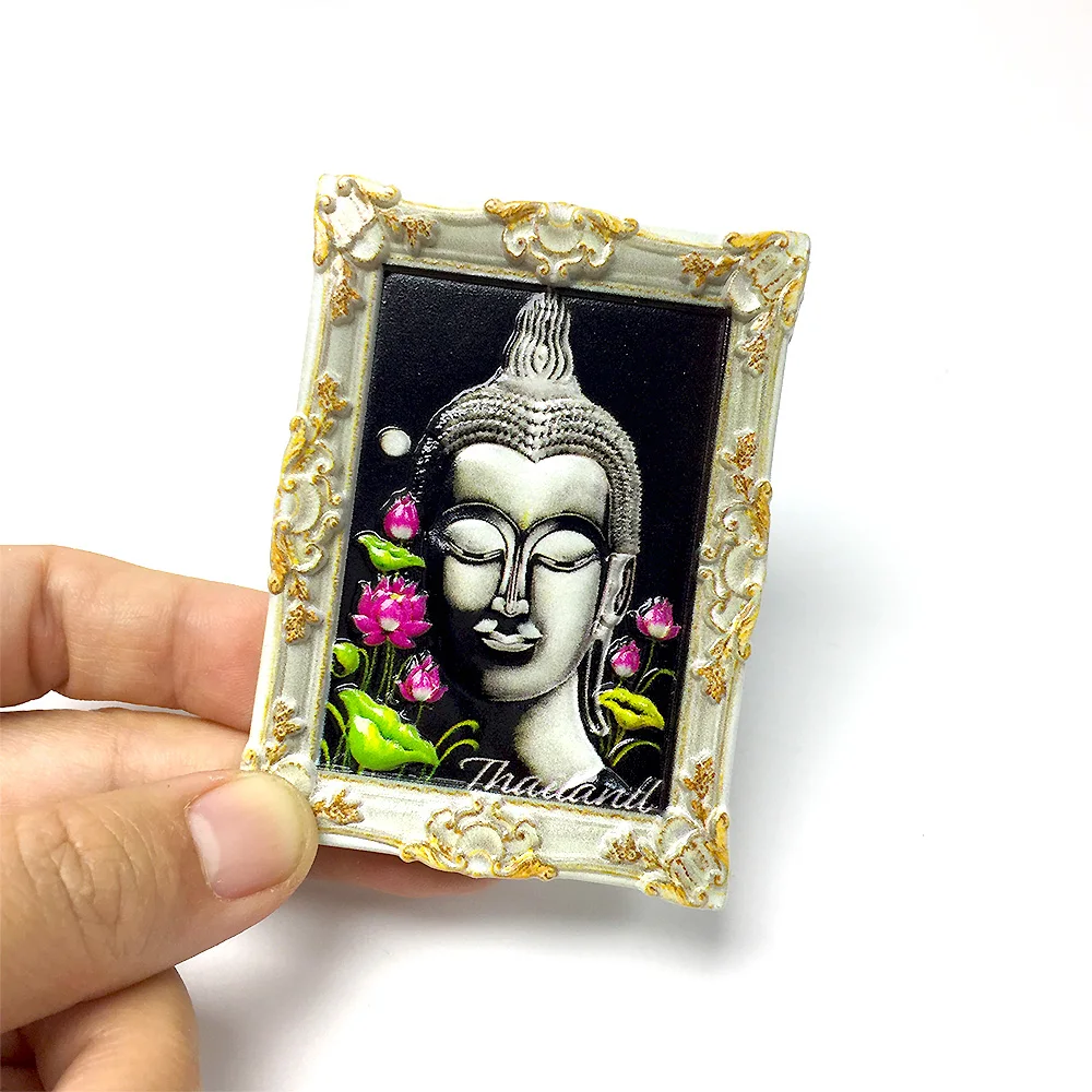

Resin Buddha statue fridge magnets, 3D home decoration, strong magnets, tourist souvenirs, room decoration, home decoration, ref