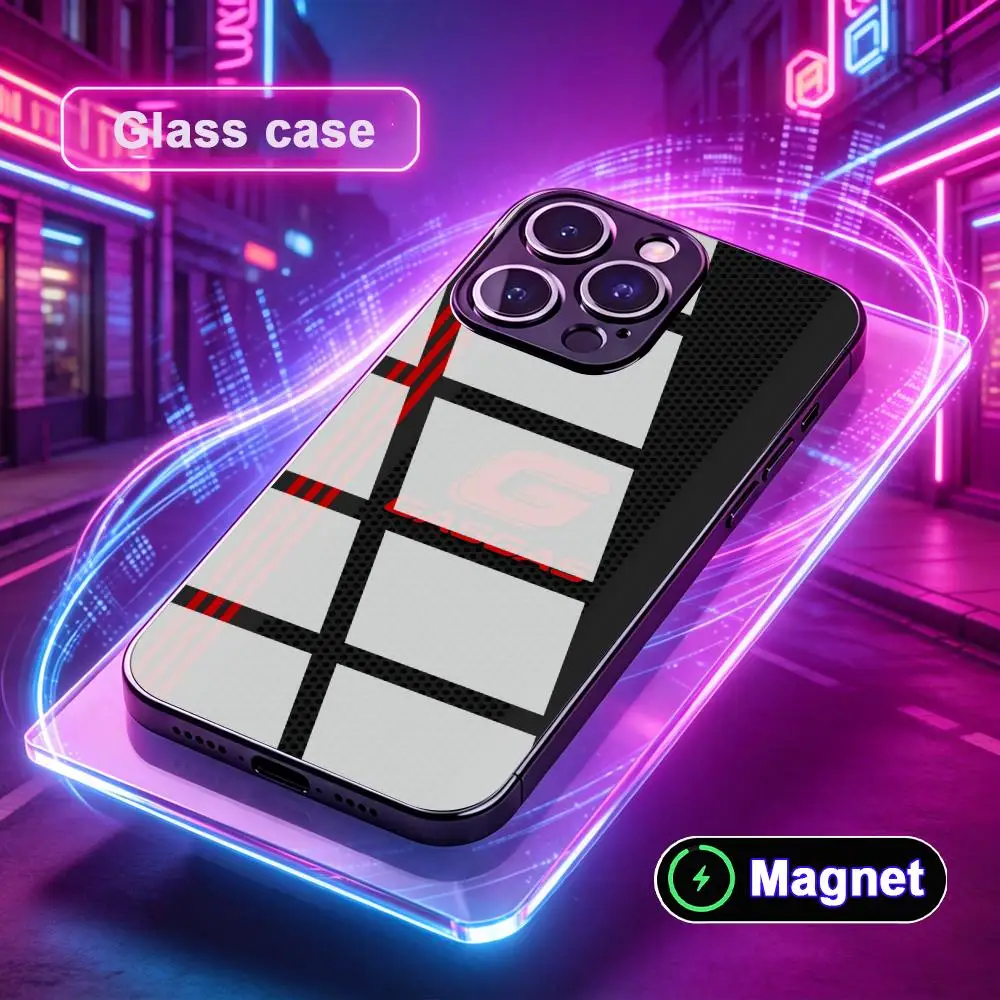 

Fashion Gasess Glass Magnet Mobile Phone Case for iPhone 17 16 15 14 13 12 11 Air Pro Max Plus Mini Colorful Cover