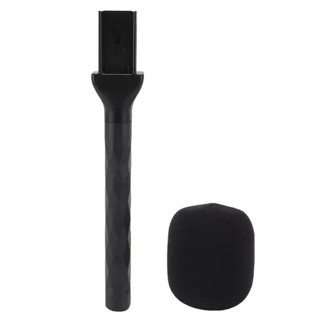 Microphone Handle Fit for  MIC 1/2 MIC Mini Microphone Handheld Wireless Lav Mic Adapter with Foam Mic Handle