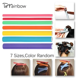 Brainbow-Rodillo de pelo de espuma suave, rizador de pelo Flexible de 10 piezas, para estilizar el cabello